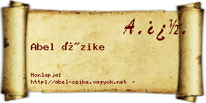Abel Őzike névjegykártya